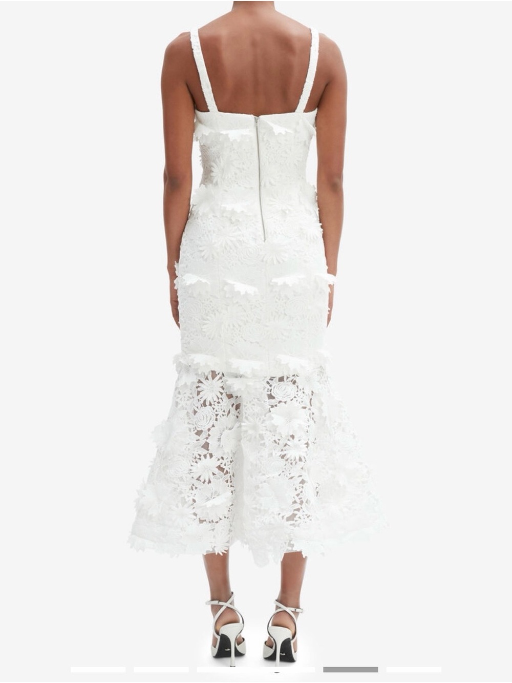 BARDOT MARICO SLEEVELESS LACE APPLIQUÉ MIDI DRESS - Picture 5 of 12